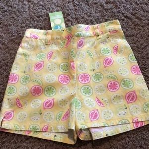 NWTs Gymboree Lemony Fresh lemon print shorts Sz 8